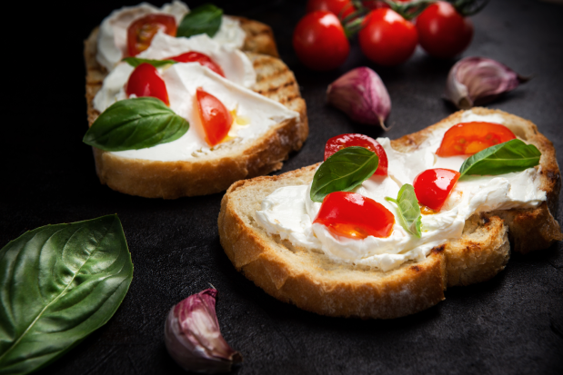 Toast fromage frais